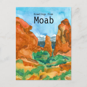 Grüße von Moab Utah Rock Mountains Wüste Postkarte