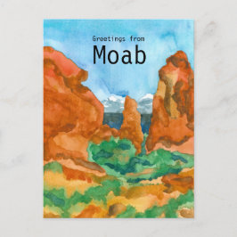 Grüße von Moab Utah Rock Mountains Wüste Postkarte