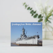 Grüße von Mobile, Alabama, BB-60 Postkarte (Stehend Vorderseite)