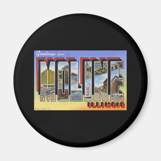 Grüße von Moline Illinois Magnet (Vorne)