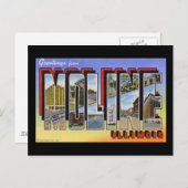 Grüße von Moline Illinois Postkarte (Vorne/Hinten)