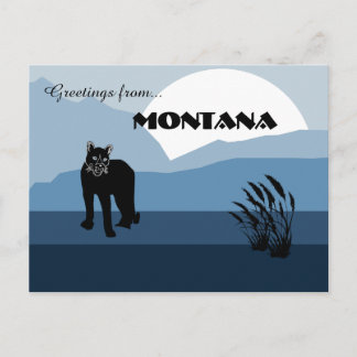 Grüße von Montana State Schieferblau Postkarte
