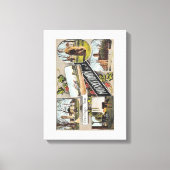 Grüße von Morristown NJ Vintage Style Leinwanddruck (Vorderseite)