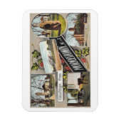 Grüße von Morristown NJ Vintage Style Magnet (Vertikal)