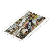 Grüße von Morristown NJ Vintage Style Magnet (Linke Seite)