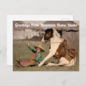 Grüße von Mountain Zuhause, Idaho Postcard Postkarte (Vorne/Hinten)