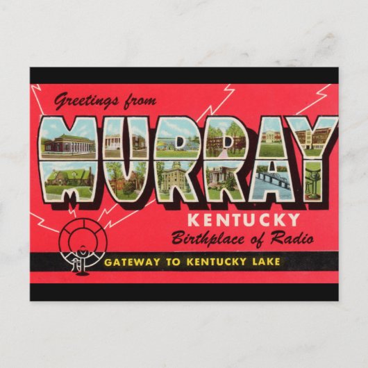 Grüße von Murray Kentucky Travel Postcard Postkarte (Vorderseite)