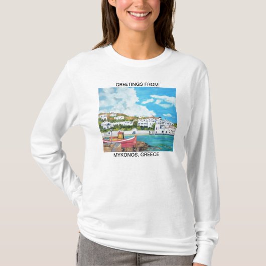 Grüße von Mykonos, Griechenland-Shirt T-Shirt (Vorderseite)