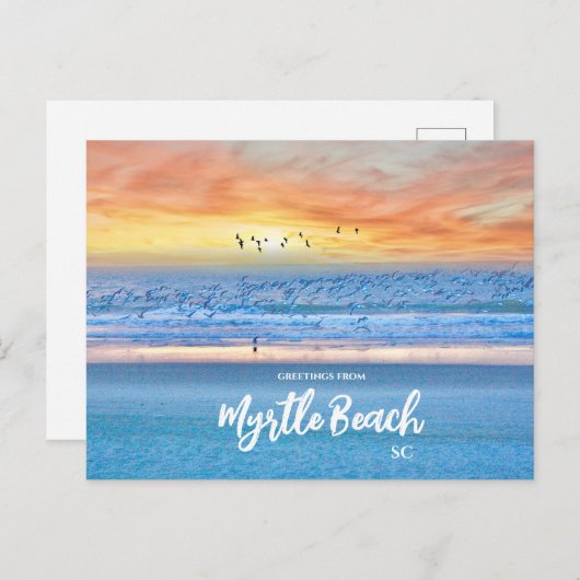Grüße von Myrtle Beach, SC Landschaftlich Postcard Postkarte (Vorne/Hinten)