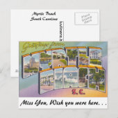 Grüße von Myrtle Beach, South Carolina Postkarte (Vorne/Hinten)