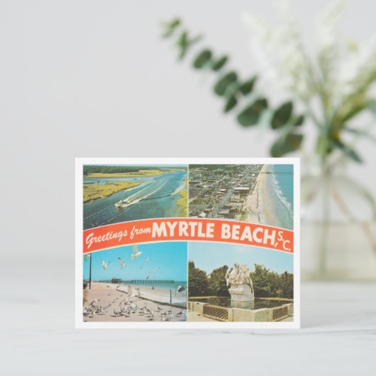 Grüße von Myrtle Beach, South Carolina Travel Postkarte (Stehend Vorderseite)