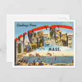 Grüße von Nantucket, Massachusetts Travel Postkarte (Vorne/Hinten)