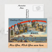 Grüße von Nantucket Postkarte (Vorne/Hinten)