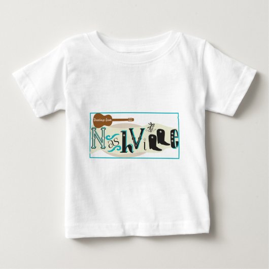 Grüße von Nashville Retro Baby T-shirt (Vorderseite)