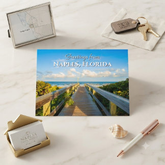 Grüße von Neapel Florida Beach Postcard Postkarte