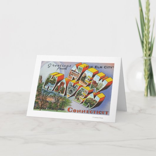 Grüße von New-Haven, CT Karte (Vorderseite)