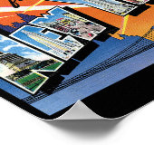 Grüße von New York CIty Retro Postcard Poster (Ecke)