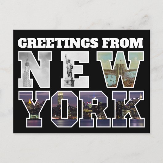 Grüße von New York Template Travel Postkarte (Vorderseite)