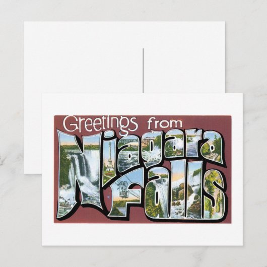 Grüße von Niagara Falls! Postkarte (Vorne/Hinten)