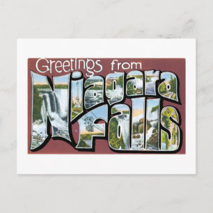 Grüße von Niagara Falls! Vintag Postkarte