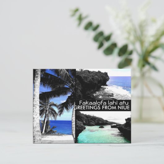 Grüße von Niue - Postkarte (Stehend Vorderseite)