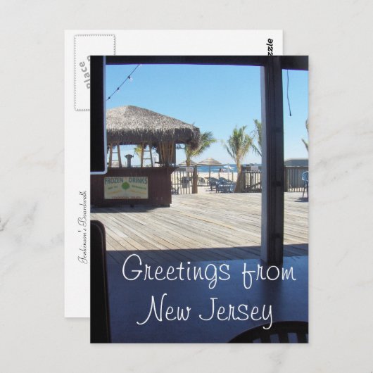 Grüße von NJ - Point Pleasant Beach Postkarte (Vorne/Hinten)