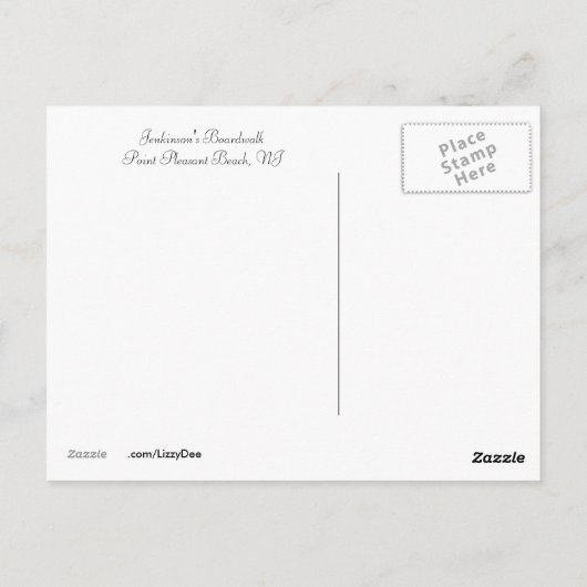 Grüße von NJ - Point Pleasant Beach Postkarte (Rückseite)