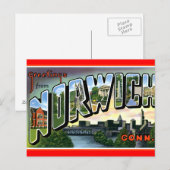 Grüße von Norwich Connecticut Postkarte (Vorne/Hinten)