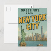 Grüße von NYC Postkarte (Vorne/Hinten)