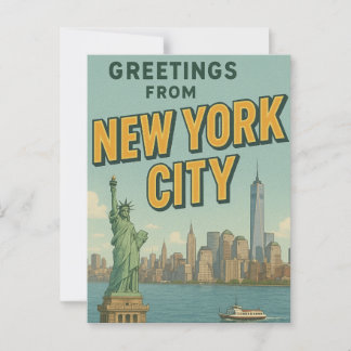 Grüße von NYC Postkarte
