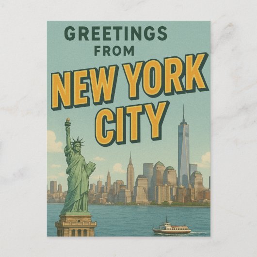 Grüße von NYC Postkarte (Vorderseite)