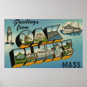 Grüße von Oak Bluffs Massachusetts Poster