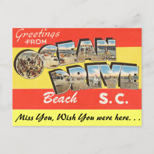 Grüße von Ocean Drive Beach Postkarte