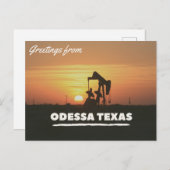 Grüße von Odessa Texas Postcard Postkarte (Vorne/Hinten)