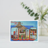Grüße von Ohio Vintage Reise Postkarte (Stehend Vorderseite)