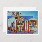 Grüße von Ohio Vintage Reise Postkarte (Vorne/Hinten)