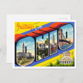 Grüße von Ohio Vintage Travel Postkarte (Vorne/Hinten)