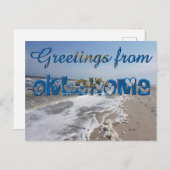 Grüße von Oklahoma State Flag Hearts USA Postkarte (Vorne/Hinten)