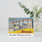 Grüße von Omaha, Nebraska Postkarte (Stehend Vorderseite)