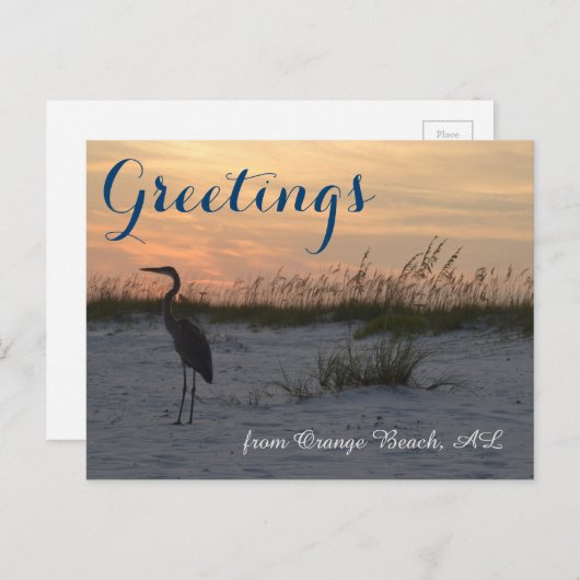 Grüße von Orange Beach, AL Postkarte (Vorne/Hinten)