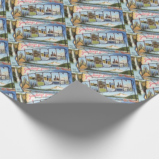 Grüße von Oregon Geschenkpapier (Ecke)