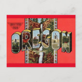 Grüße von Oregon Postcard Postkarte (Vorderseite)