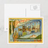 Grüße von Oregon Postkarte (Vorne/Hinten)