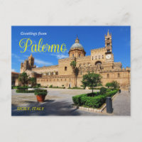 Grüße von Palermo Postcard Italien