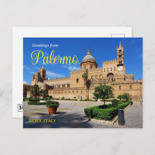 Grüße von Palermo Postcard Italien Postkarte (Vorne/Hinten)