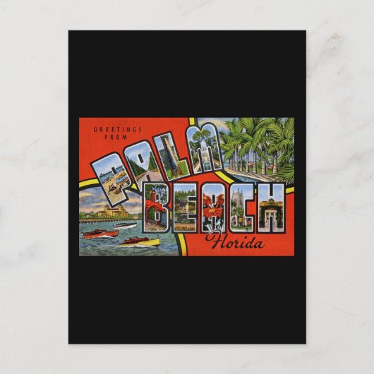 Grüße von Palm Beach Florida Postkarte (Vorderseite)