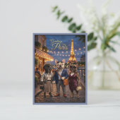 Grüße von Paris Travel Postkarte (Stehend Vorderseite)