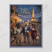 Grüße von Paris Travel Postkarte (Vorderseite)