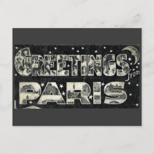 Grüße von Paris Vintage-Postkarte Postkarte