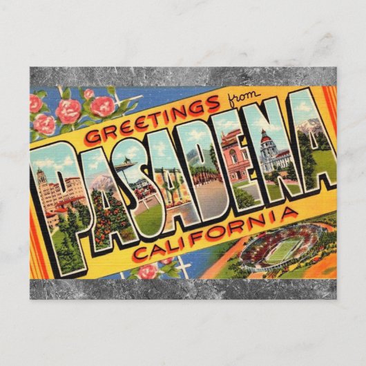 Grüße von Pasadena Ca. Travel Postcard Postkarte (Vorderseite)